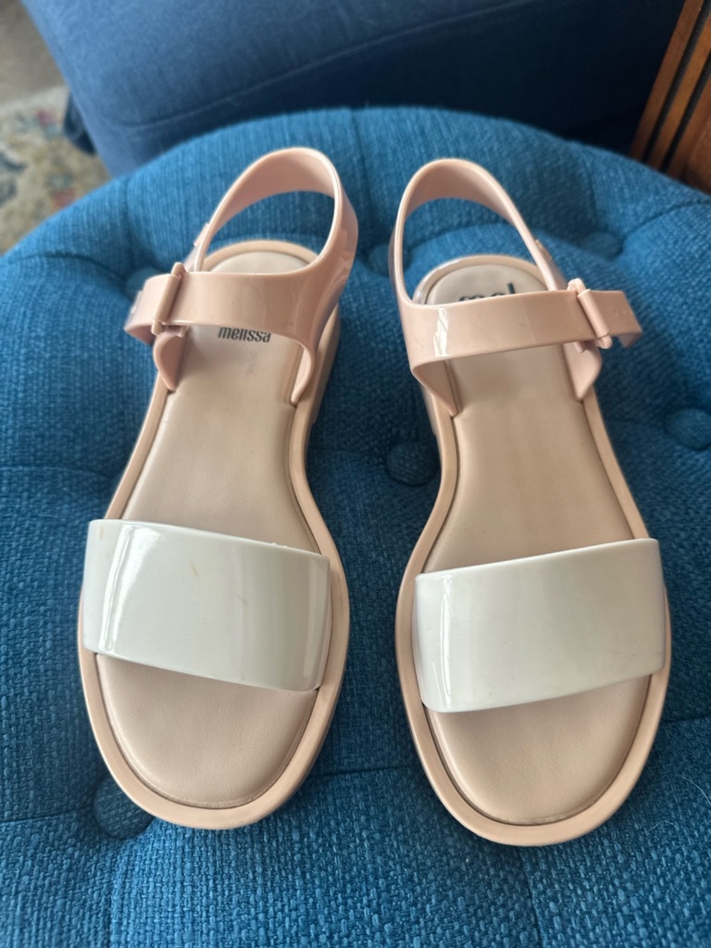 Melissa Blush and Cream Strap Sandals. Size 1.